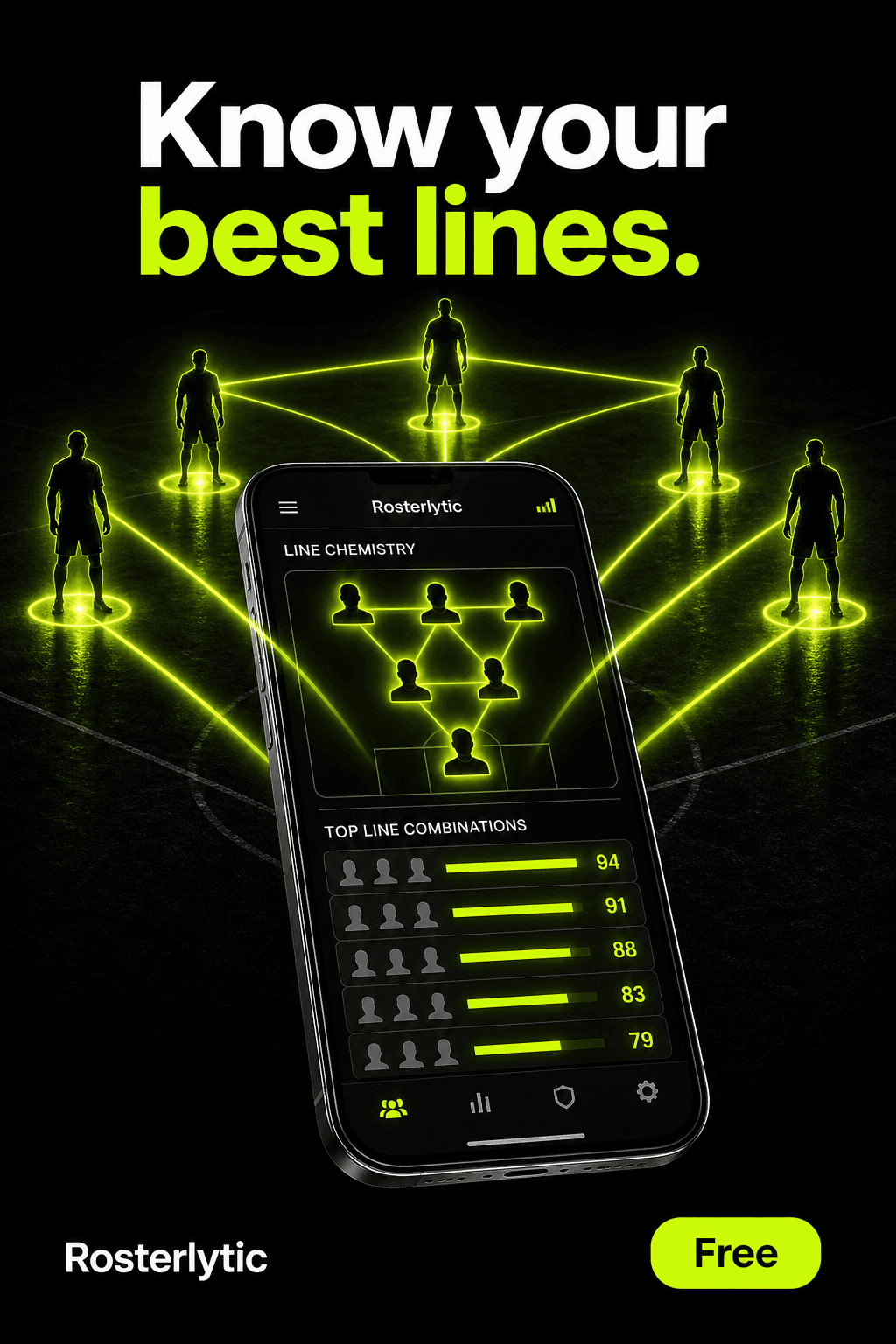 Rosterlytic — know your best lines. Download free.