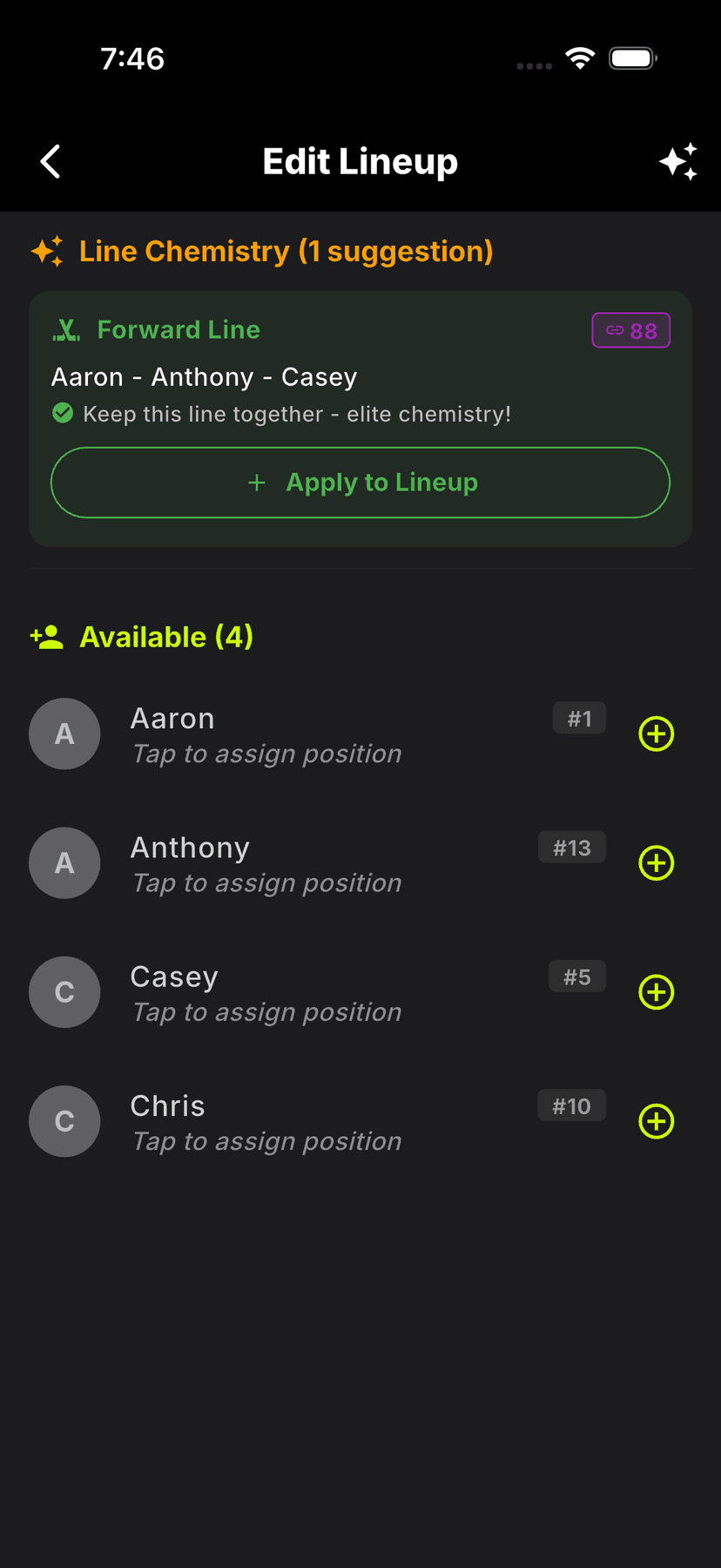 Attendance feature screenshot