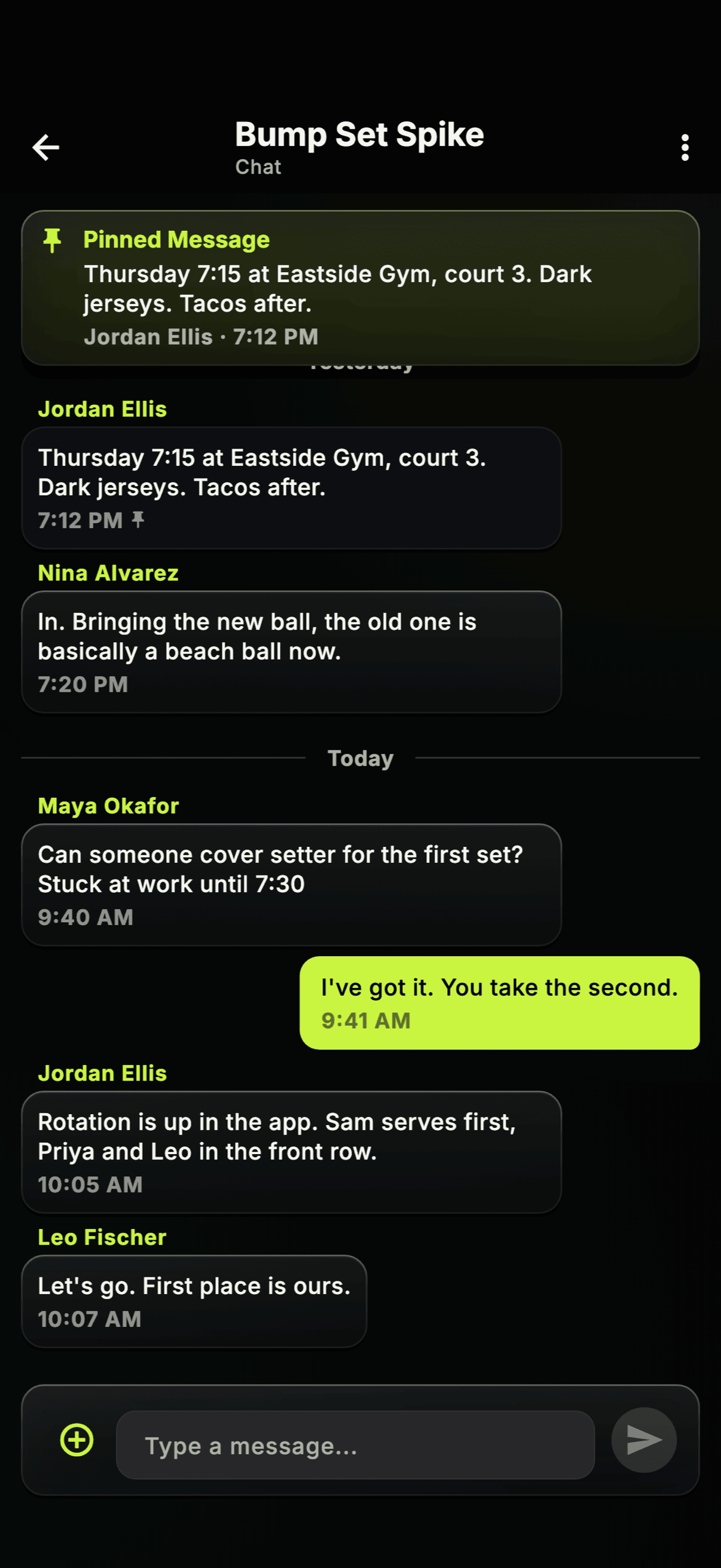 Team & League Chat screenshot